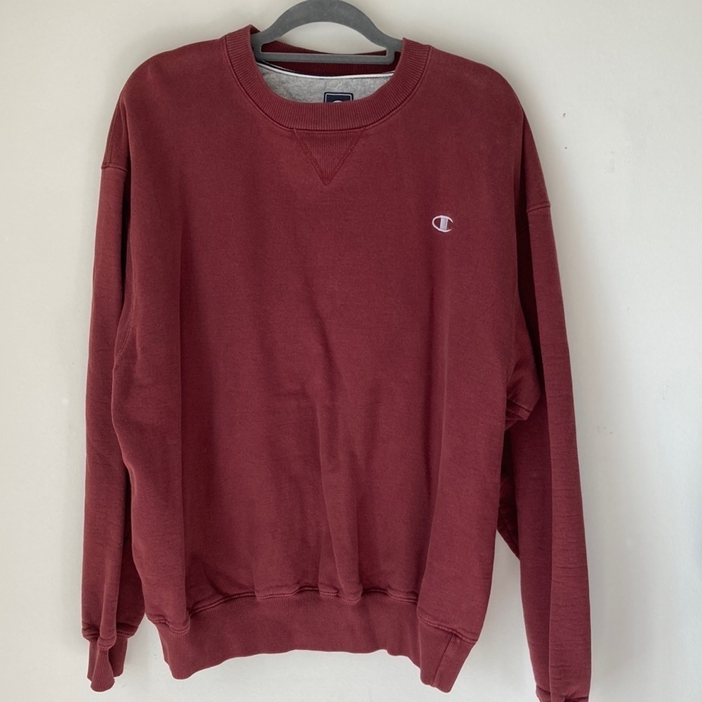 Vintage Champion Crewneck Sweatshirt Classic Logo Men's Size XL Red Maroon